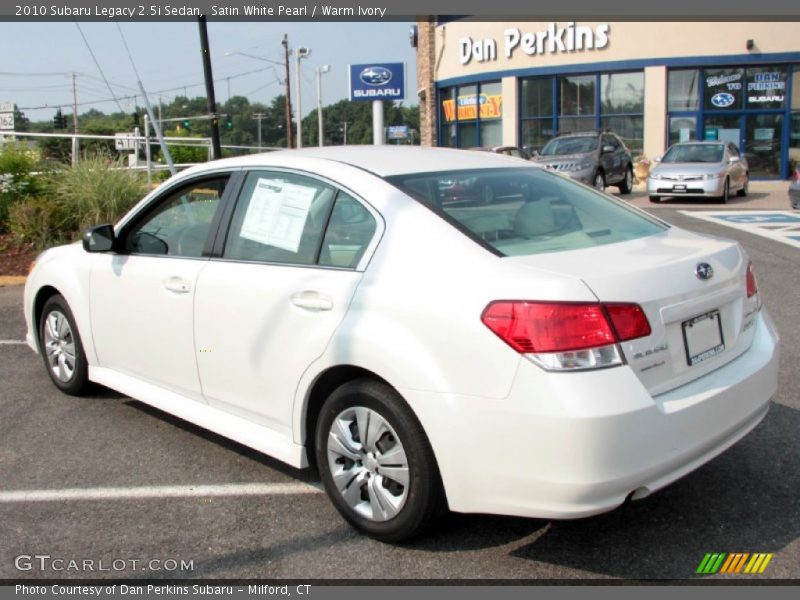 Satin White Pearl / Warm Ivory 2010 Subaru Legacy 2.5i Sedan