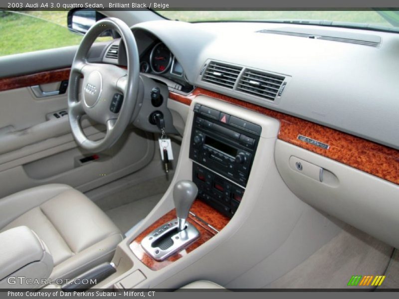 Brilliant Black / Beige 2003 Audi A4 3.0 quattro Sedan