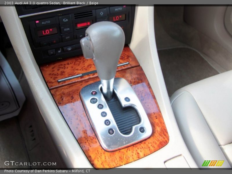 Brilliant Black / Beige 2003 Audi A4 3.0 quattro Sedan
