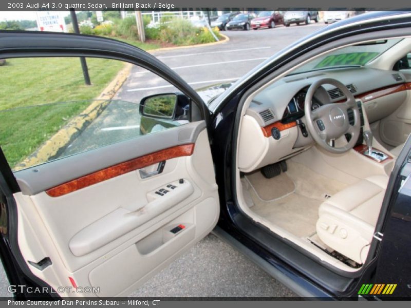 Brilliant Black / Beige 2003 Audi A4 3.0 quattro Sedan