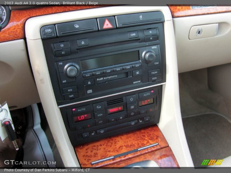 Brilliant Black / Beige 2003 Audi A4 3.0 quattro Sedan