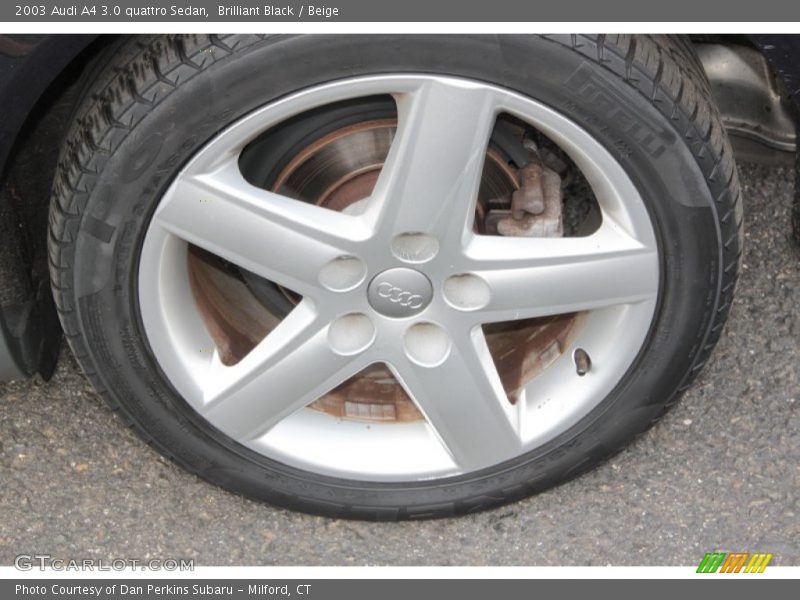 Brilliant Black / Beige 2003 Audi A4 3.0 quattro Sedan