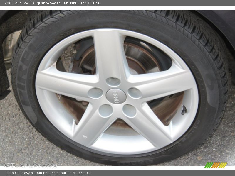 Brilliant Black / Beige 2003 Audi A4 3.0 quattro Sedan