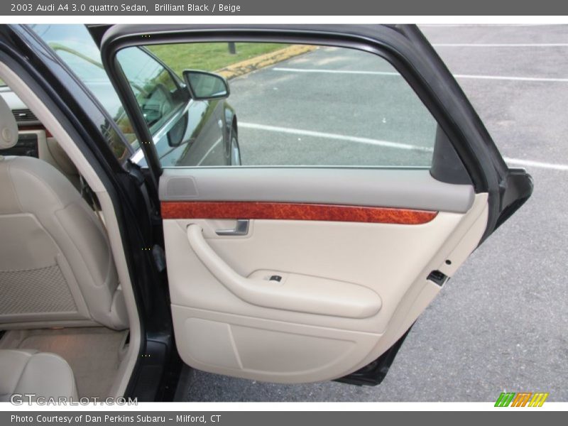 Brilliant Black / Beige 2003 Audi A4 3.0 quattro Sedan
