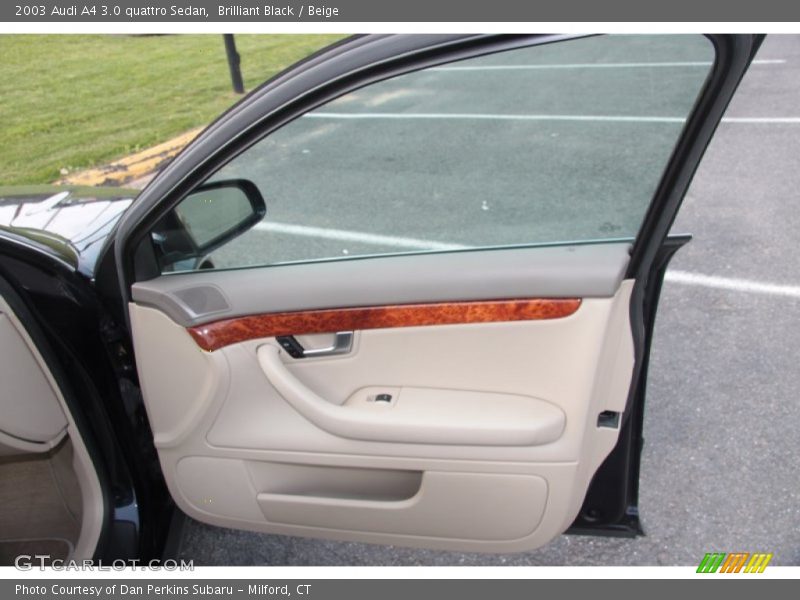 Brilliant Black / Beige 2003 Audi A4 3.0 quattro Sedan