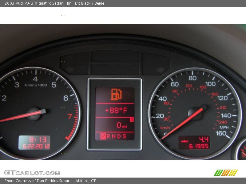 Brilliant Black / Beige 2003 Audi A4 3.0 quattro Sedan