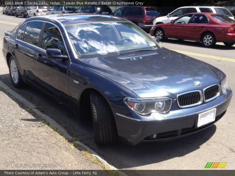 Toledo Blue Metallic / Basalt Grey/Flannel Grey 2003 BMW 7 Series 745Li Sedan