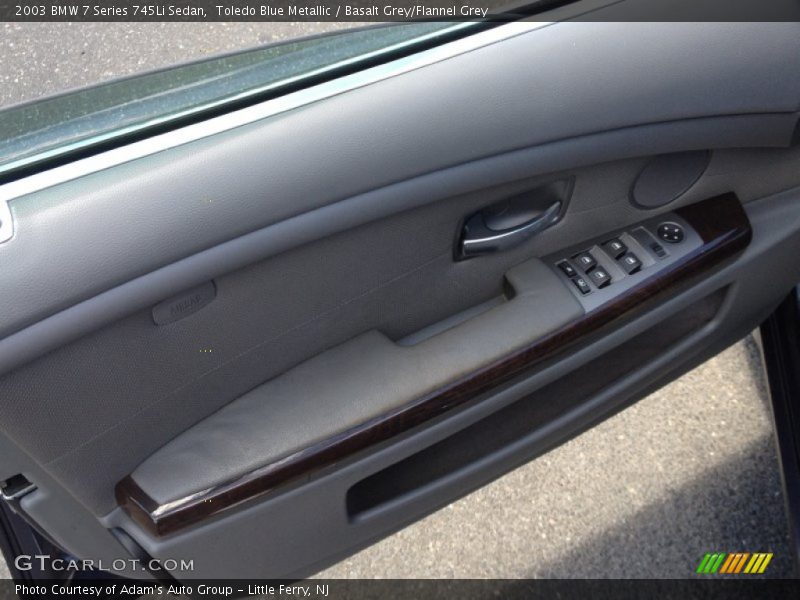 Toledo Blue Metallic / Basalt Grey/Flannel Grey 2003 BMW 7 Series 745Li Sedan