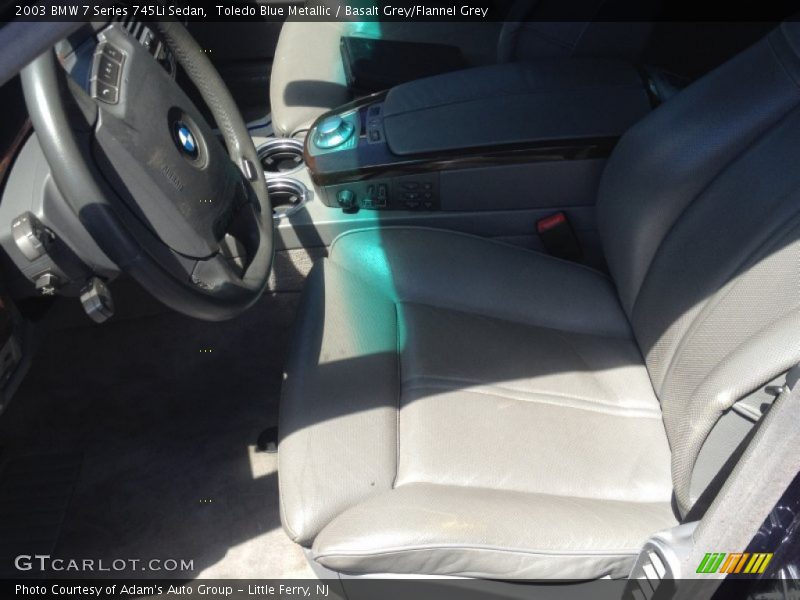 Toledo Blue Metallic / Basalt Grey/Flannel Grey 2003 BMW 7 Series 745Li Sedan