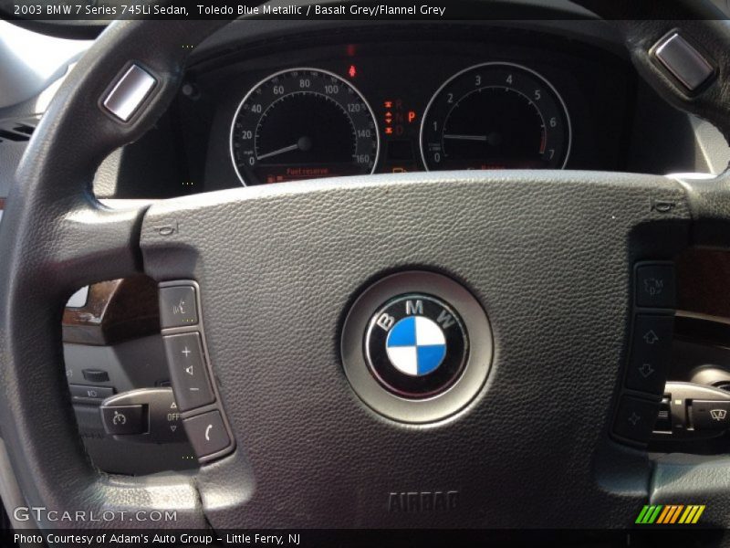 Toledo Blue Metallic / Basalt Grey/Flannel Grey 2003 BMW 7 Series 745Li Sedan