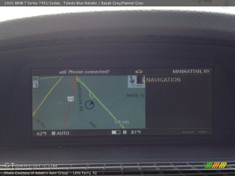 Toledo Blue Metallic / Basalt Grey/Flannel Grey 2003 BMW 7 Series 745Li Sedan