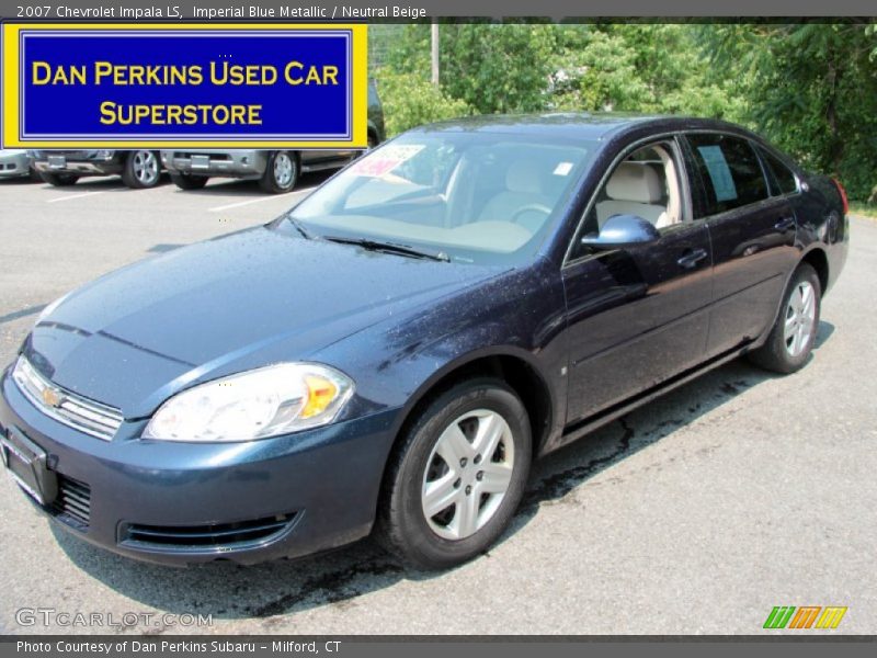 Imperial Blue Metallic / Neutral Beige 2007 Chevrolet Impala LS