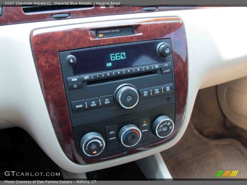 Imperial Blue Metallic / Neutral Beige 2007 Chevrolet Impala LS
