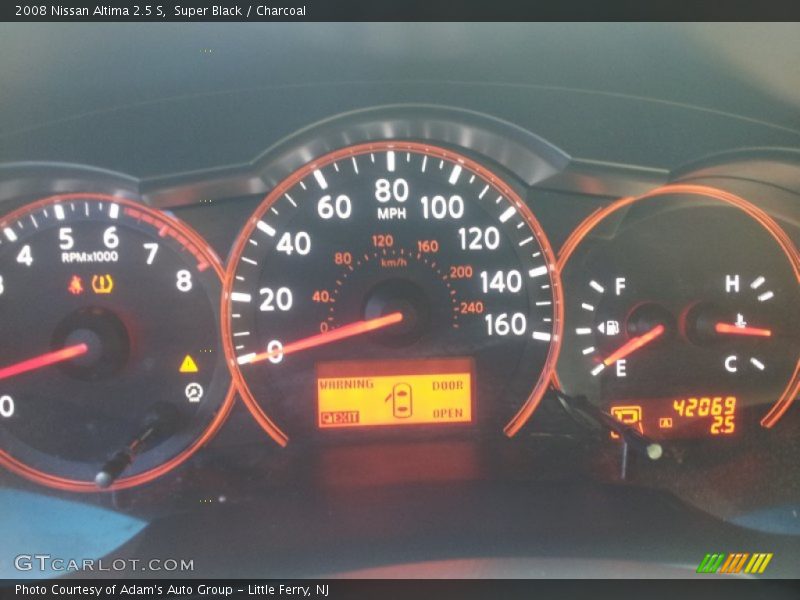 Super Black / Charcoal 2008 Nissan Altima 2.5 S