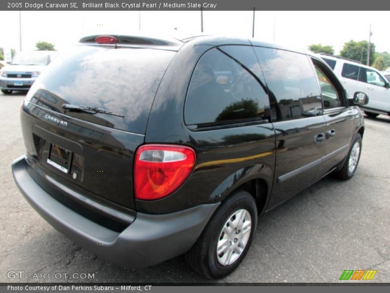 Brilliant Black Crystal Pearl / Medium Slate Gray 2005 Dodge Caravan SE