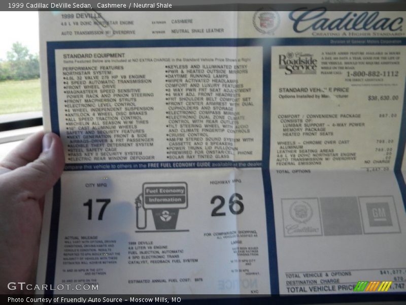Cashmere / Neutral Shale 1999 Cadillac DeVille Sedan