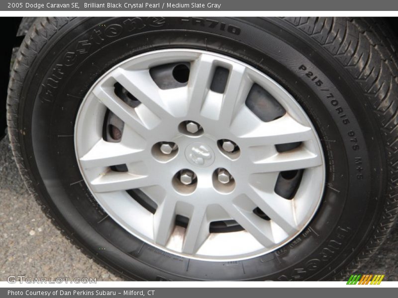 Brilliant Black Crystal Pearl / Medium Slate Gray 2005 Dodge Caravan SE