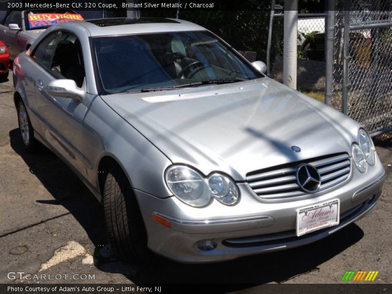 Brilliant Silver Metallic / Charcoal 2003 Mercedes-Benz CLK 320 Coupe