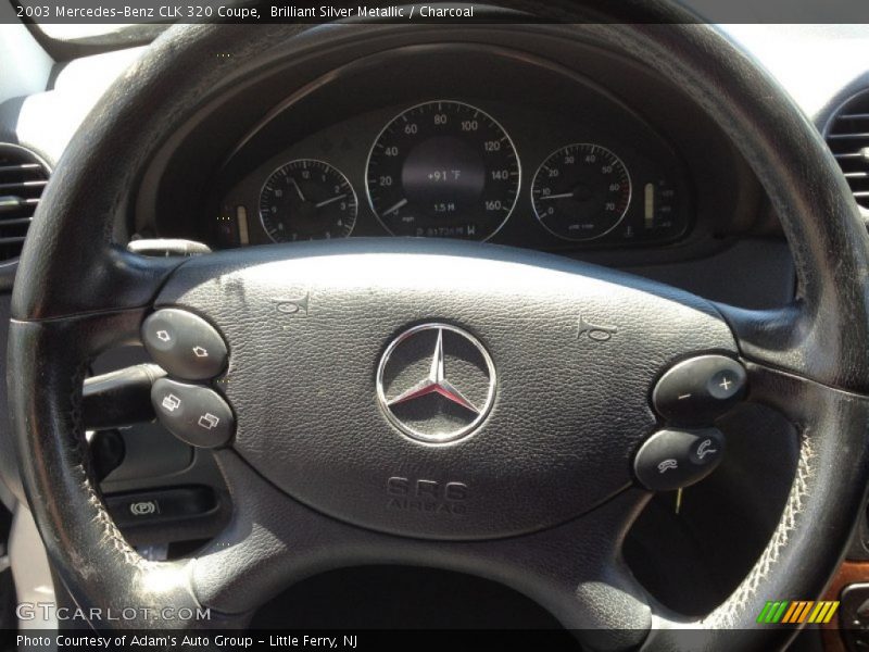 Brilliant Silver Metallic / Charcoal 2003 Mercedes-Benz CLK 320 Coupe
