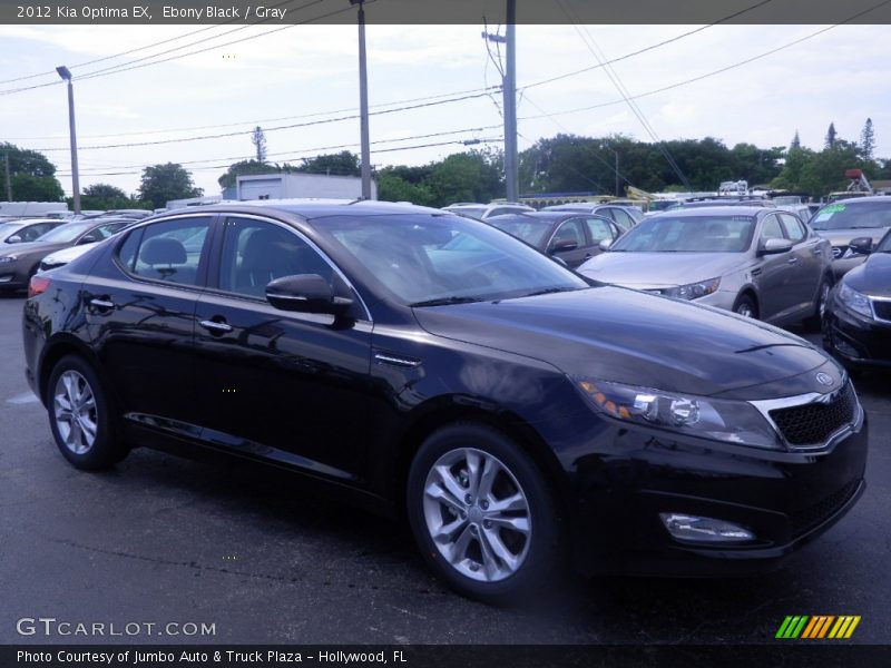Ebony Black / Gray 2012 Kia Optima EX