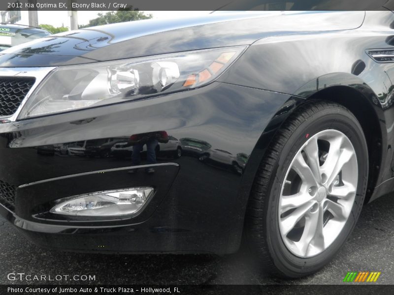 Ebony Black / Gray 2012 Kia Optima EX