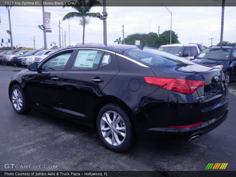 Ebony Black / Gray 2012 Kia Optima EX