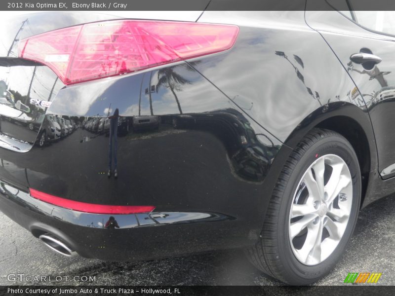 Ebony Black / Gray 2012 Kia Optima EX