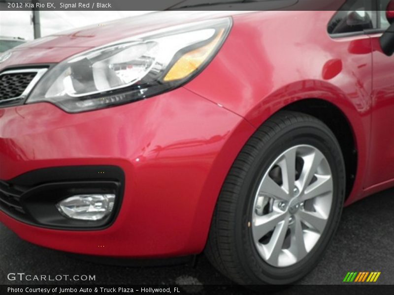Signal Red / Black 2012 Kia Rio EX
