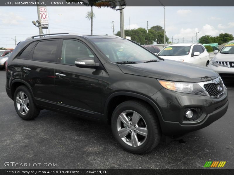 Tuscan Olive / Black 2013 Kia Sorento EX V6