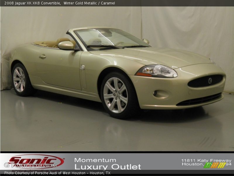 Winter Gold Metallic / Caramel 2008 Jaguar XK XK8 Convertible