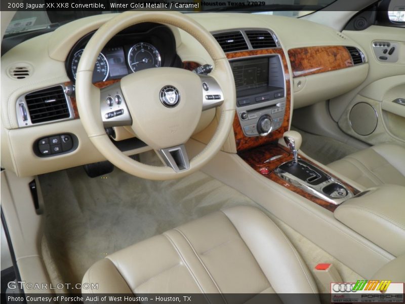 Winter Gold Metallic / Caramel 2008 Jaguar XK XK8 Convertible