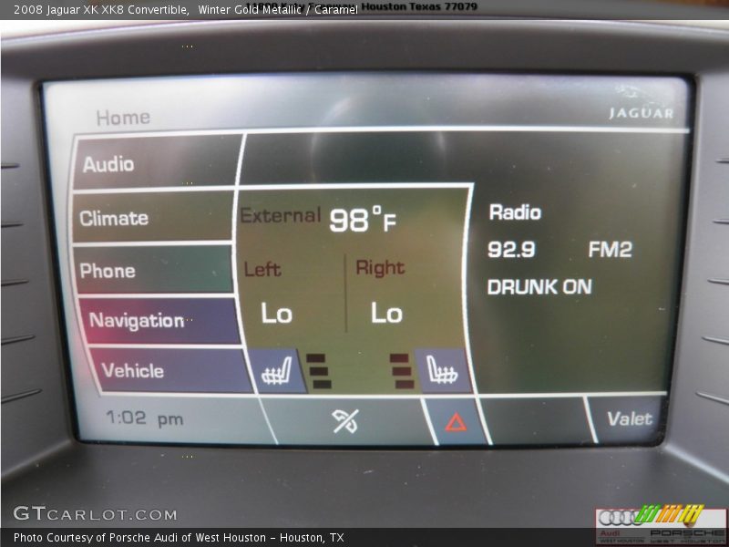Winter Gold Metallic / Caramel 2008 Jaguar XK XK8 Convertible