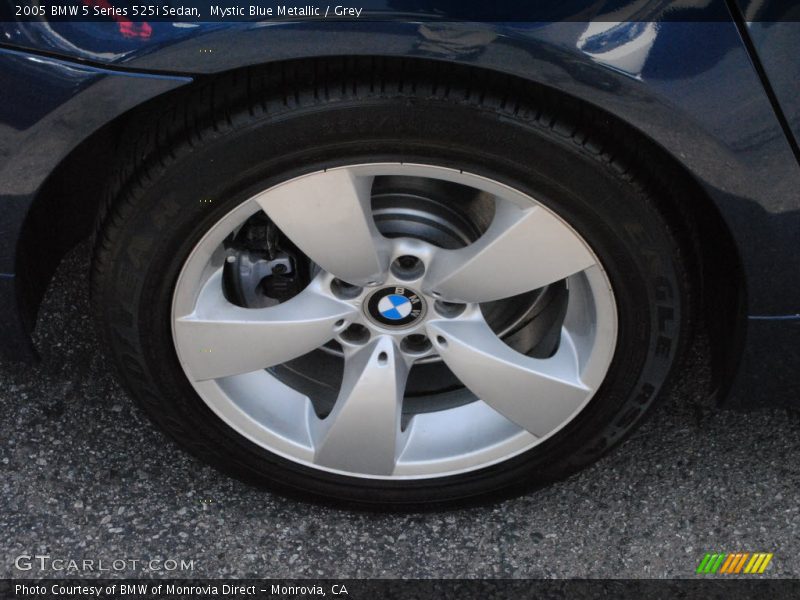 Mystic Blue Metallic / Grey 2005 BMW 5 Series 525i Sedan