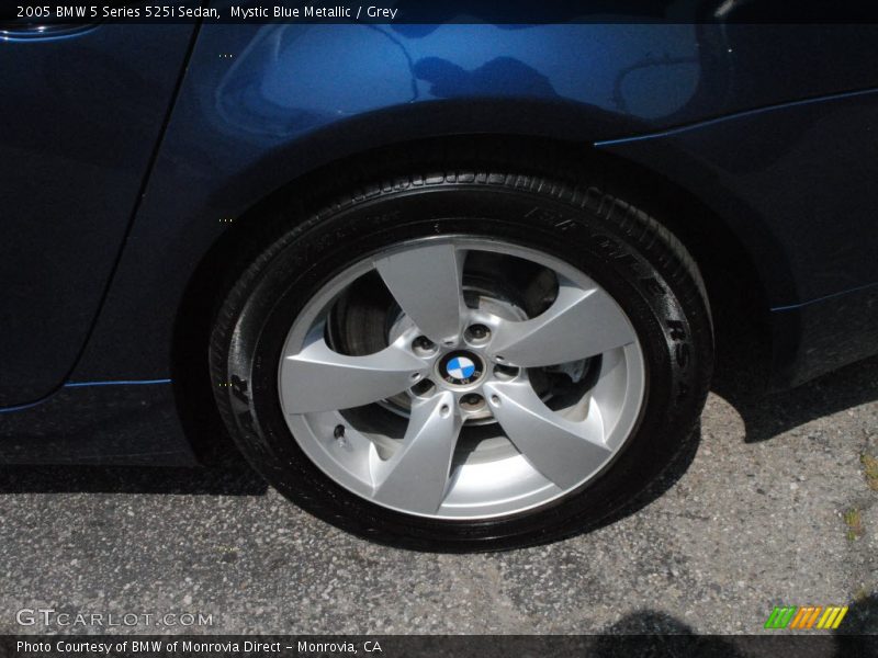 Mystic Blue Metallic / Grey 2005 BMW 5 Series 525i Sedan