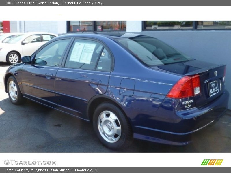 Eternal Blue Pearl / Gray 2005 Honda Civic Hybrid Sedan