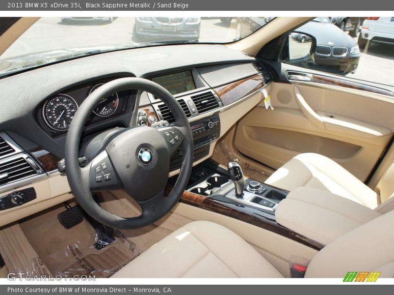 Black Sapphire Metallic / Sand Beige 2013 BMW X5 xDrive 35i