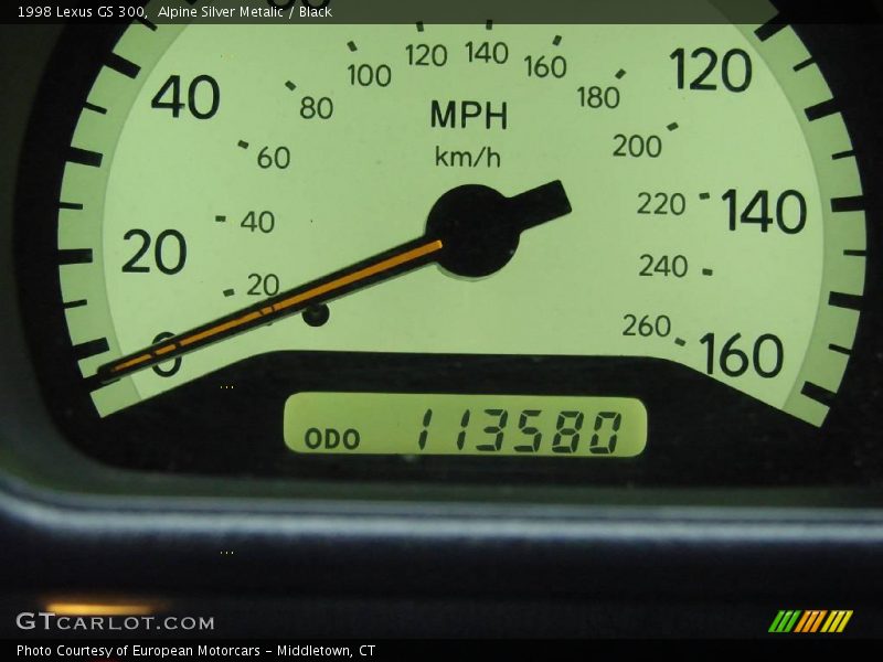 Alpine Silver Metalic / Black 1998 Lexus GS 300