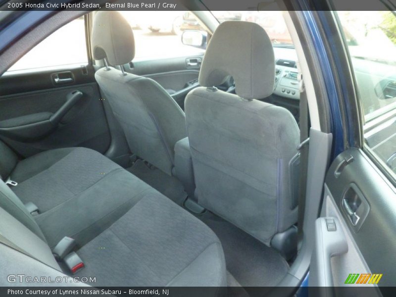 Eternal Blue Pearl / Gray 2005 Honda Civic Hybrid Sedan