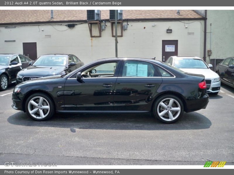 Brilliant Black / Cardamom Beige 2012 Audi A4 2.0T quattro Sedan