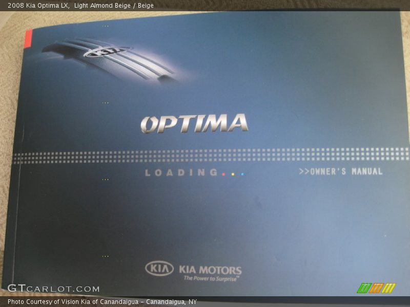 Light Almond Beige / Beige 2008 Kia Optima LX