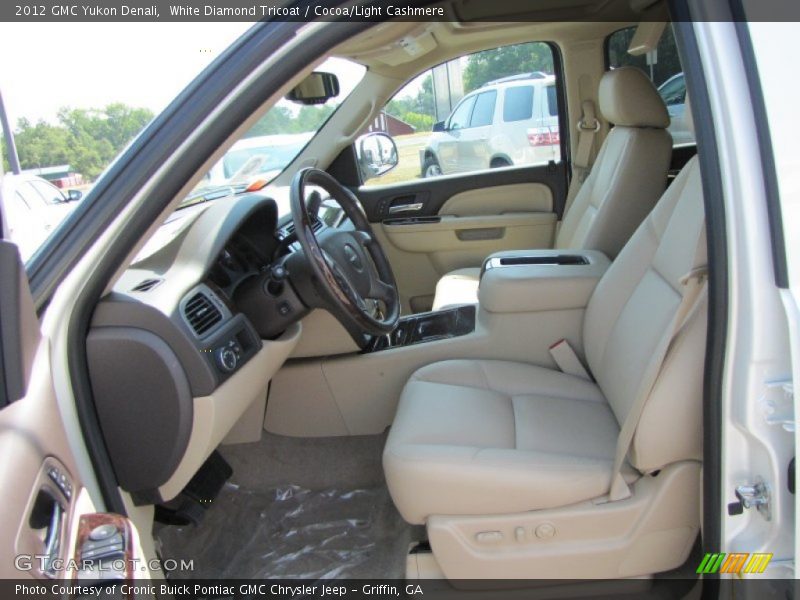 White Diamond Tricoat / Cocoa/Light Cashmere 2012 GMC Yukon Denali