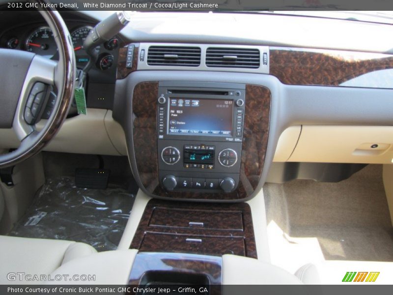 White Diamond Tricoat / Cocoa/Light Cashmere 2012 GMC Yukon Denali