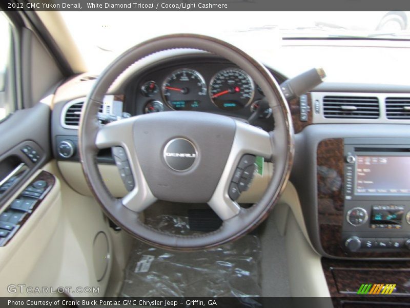 White Diamond Tricoat / Cocoa/Light Cashmere 2012 GMC Yukon Denali