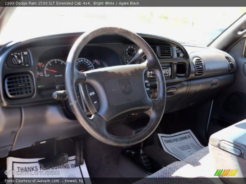 Bright White / Agate Black 1999 Dodge Ram 1500 SLT Extended Cab 4x4