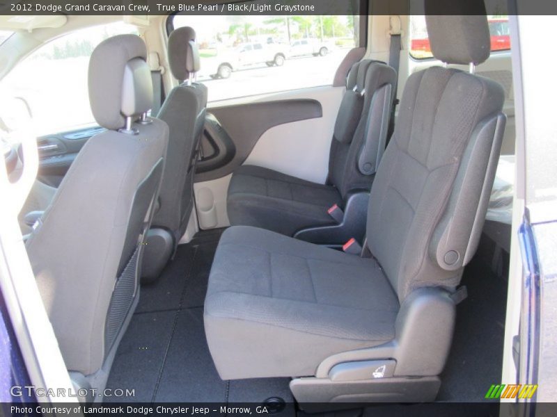 True Blue Pearl / Black/Light Graystone 2012 Dodge Grand Caravan Crew