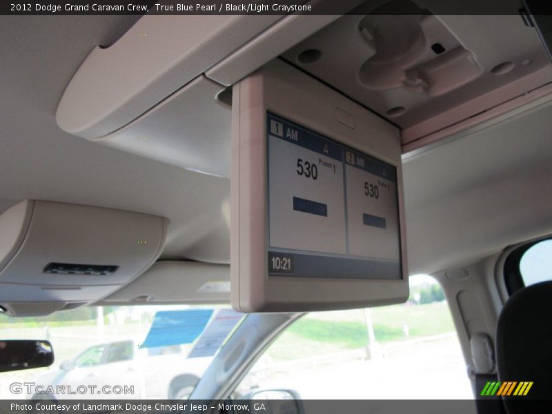 True Blue Pearl / Black/Light Graystone 2012 Dodge Grand Caravan Crew