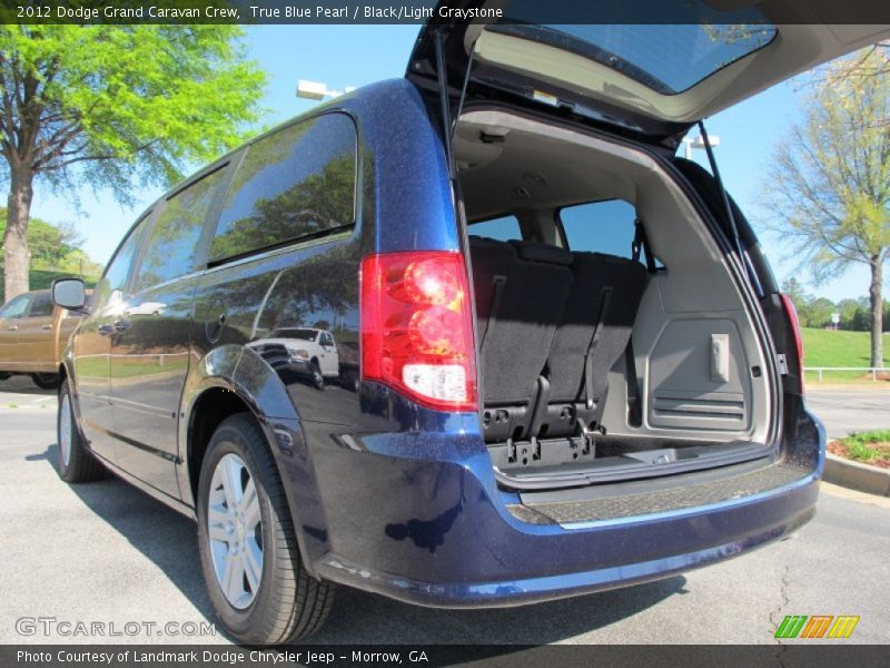 True Blue Pearl / Black/Light Graystone 2012 Dodge Grand Caravan Crew
