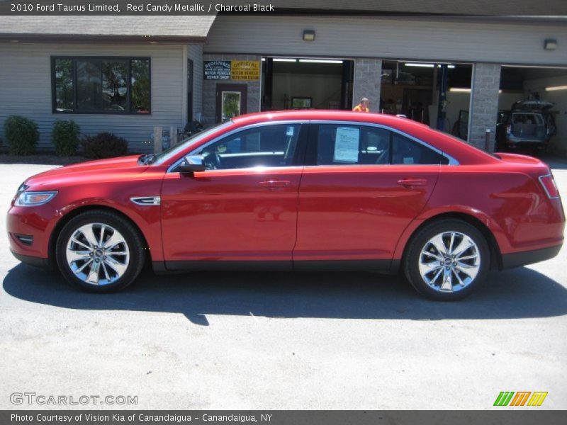 Red Candy Metallic / Charcoal Black 2010 Ford Taurus Limited