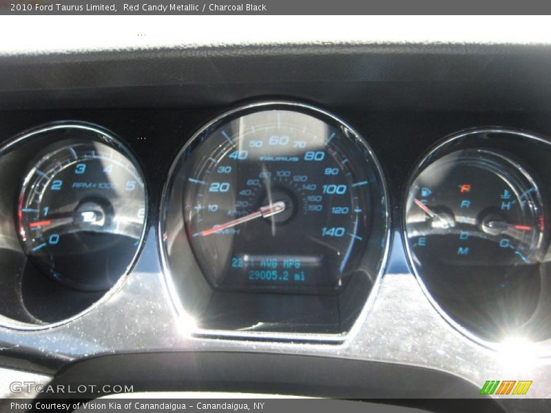 Red Candy Metallic / Charcoal Black 2010 Ford Taurus Limited