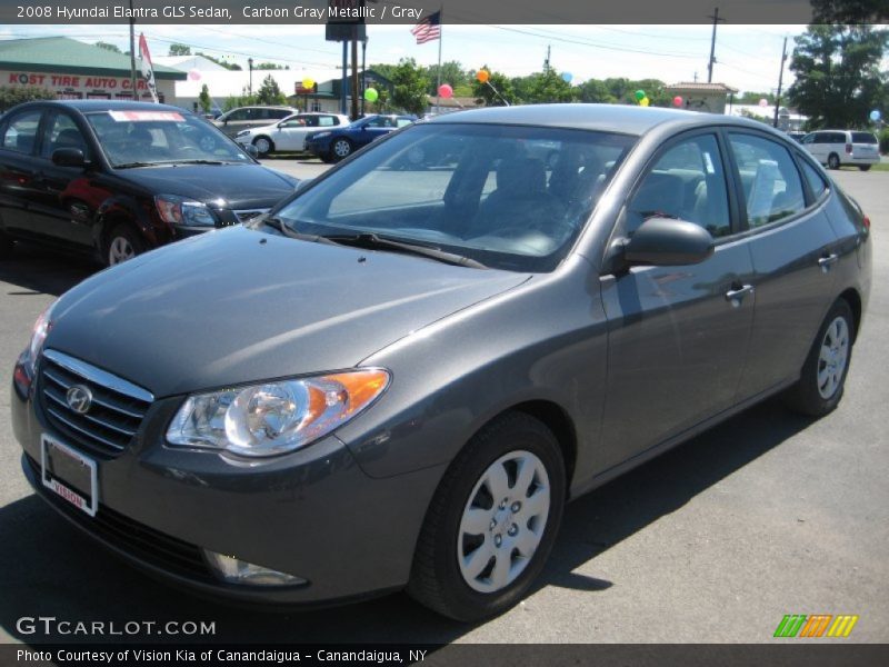 Carbon Gray Metallic / Gray 2008 Hyundai Elantra GLS Sedan